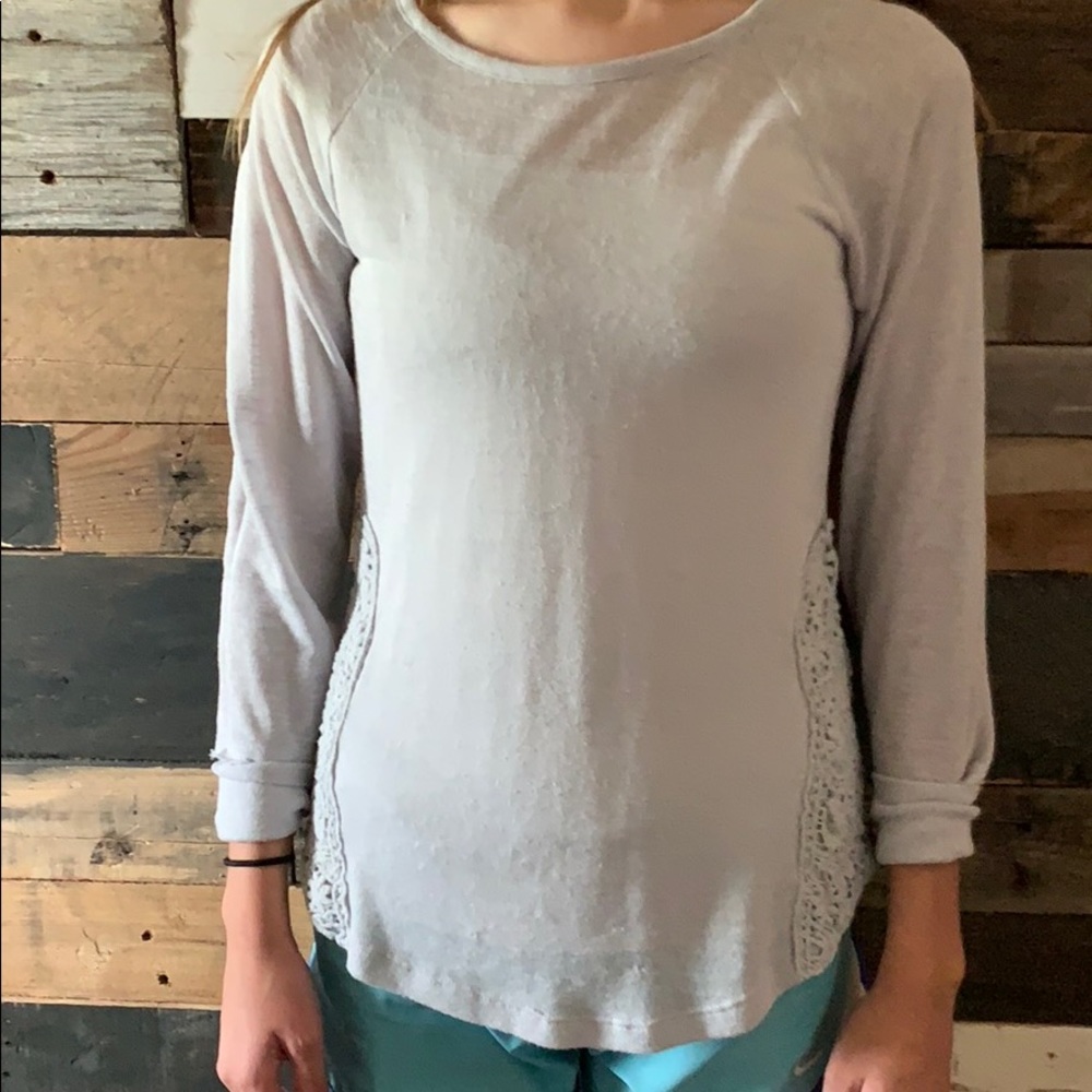 Long sleeve soft t shirt blouse